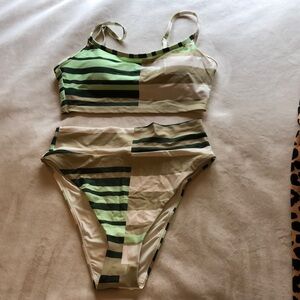 Aerie swim suit top and bottom. Top is a small nigh cut bottom is a medium